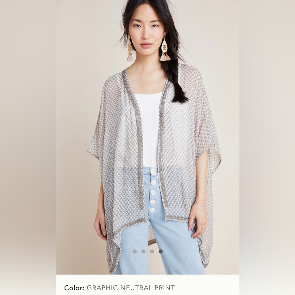 NWT Anthropologie Andersen & Lauth Joya Shimmer Kimono.